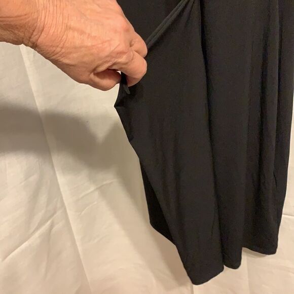 Charter Club Large Black 3/4 sleeve wrap dress. - Picture 5 of 11
